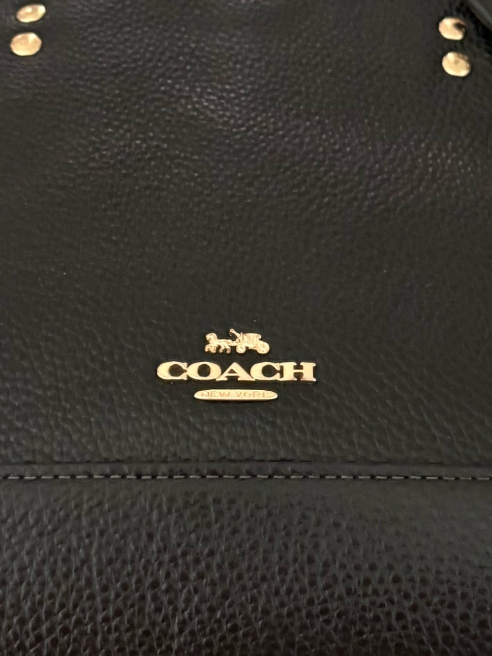 🖤🖤COACH DEMSEY TOTE 22 IN BLACK PEBBLED LEATHER!🖤🖤C0971 - Picture 4 of 9